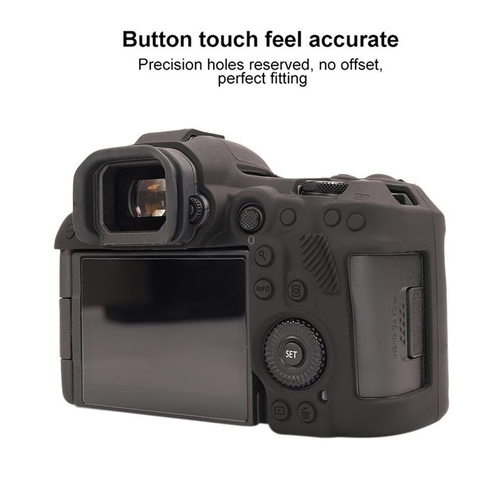 For Canon EOS R5 Mark II / R5II Glossy Soft Silicone Protective Case(Black)