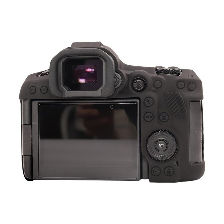 For Canon EOS R5 Mark II / R5II Glossy Soft Silicone Protective Case(Black)
