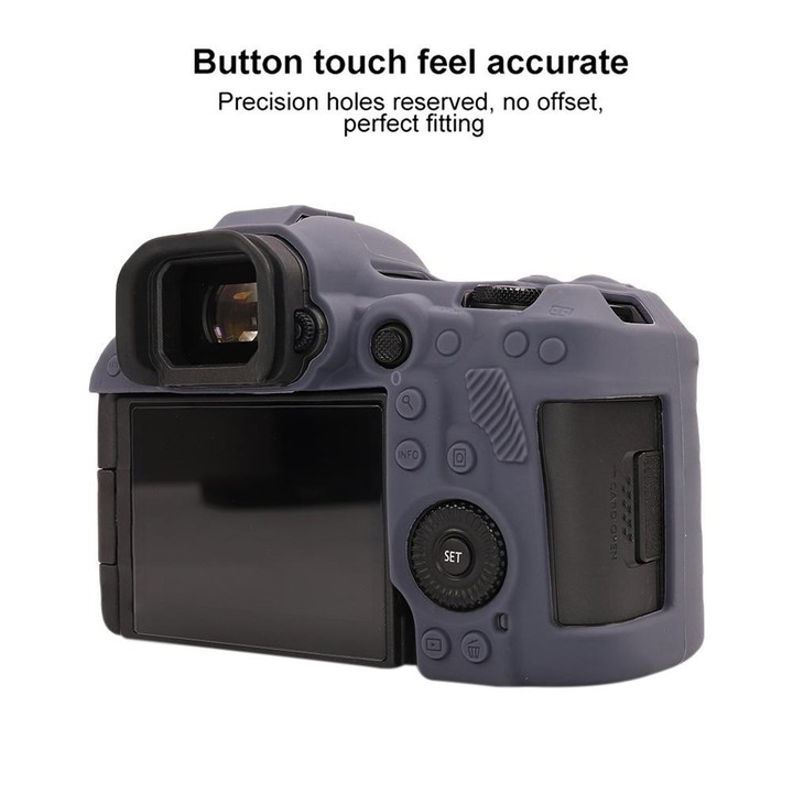 For Canon EOS R5 Mark II / R5II Glossy Soft Silicone Protective Case(Blue)