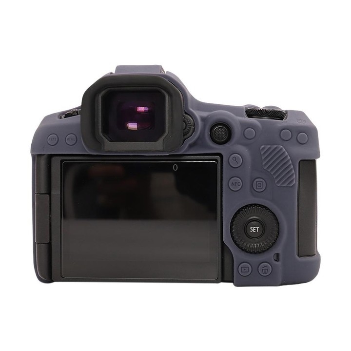 For Canon EOS R5 Mark II / R5II Glossy Soft Silicone Protective Case(Blue)