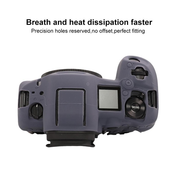 For Canon EOS R5 Mark II / R5II Glossy Soft Silicone Protective Case(Blue)