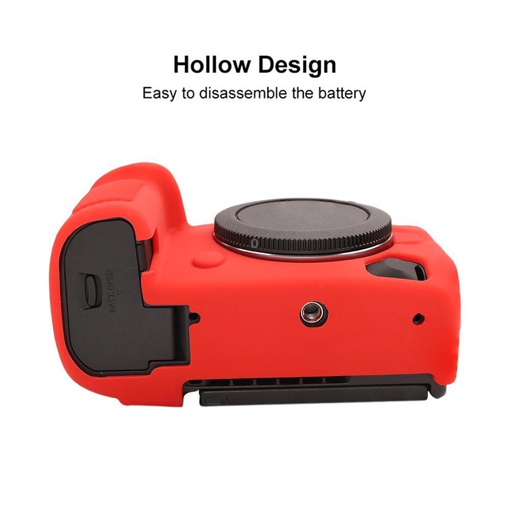 For Canon EOS R5 Mark II / R5II Glossy Soft Silicone Protective Case(Red)