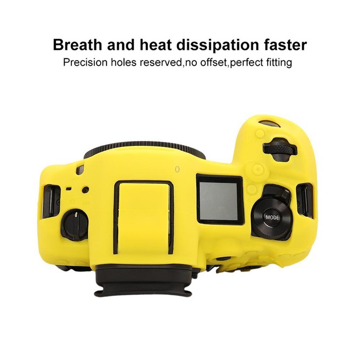 For Canon EOS R5 Mark II / R5II Glossy Soft Silicone Protective Case(Yellow)