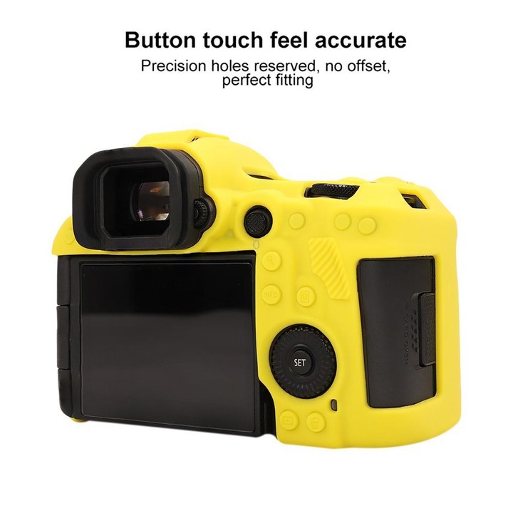 For Canon EOS R5 Mark II / R5II Glossy Soft Silicone Protective Case(Yellow)