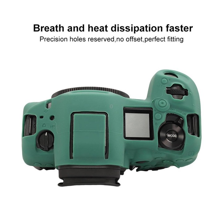For Canon EOS R5 Mark II / R5II Glossy Soft Silicone Protective Case(Green)