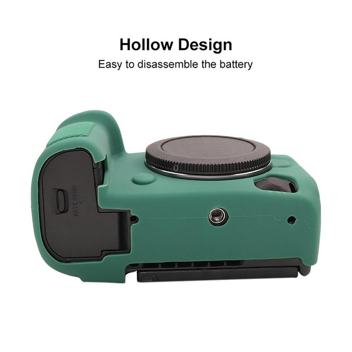 For Canon EOS R5 Mark II / R5II Glossy Soft Silicone Protective Case(Green)