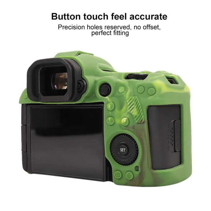 For Canon EOS R5 Mark II / R5II Glossy Soft Silicone Protective Case(Camouflage)