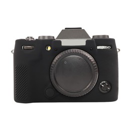 For FUJIFILM X-T50 Glossy Soft Silicone Protective Case(Black)