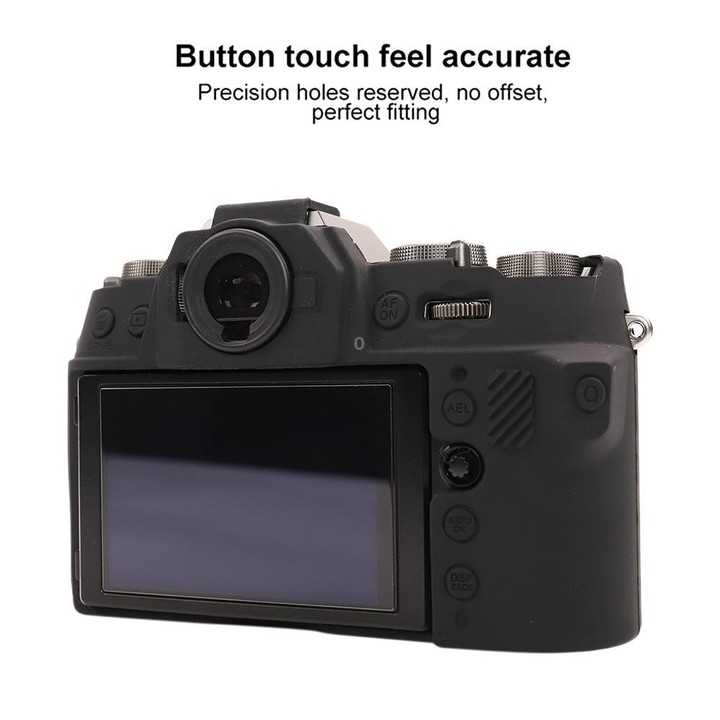 For FUJIFILM X-T50 Glossy Soft Silicone Protective Case(Black)