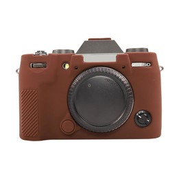 For FUJIFILM X-T50 Glossy Soft Silicone Protective Case(Coffee)