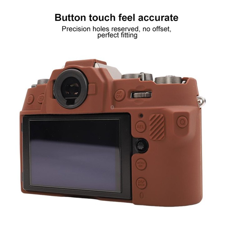 For FUJIFILM X-T50 Glossy Soft Silicone Protective Case(Coffee)