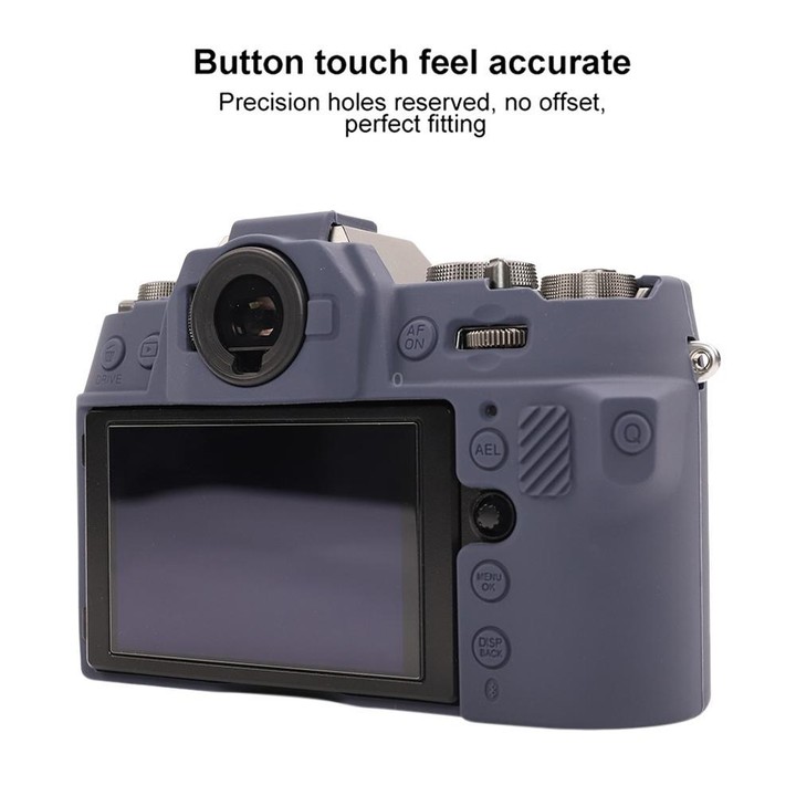 For FUJIFILM X-T50 Glossy Soft Silicone Protective Case(Blue)