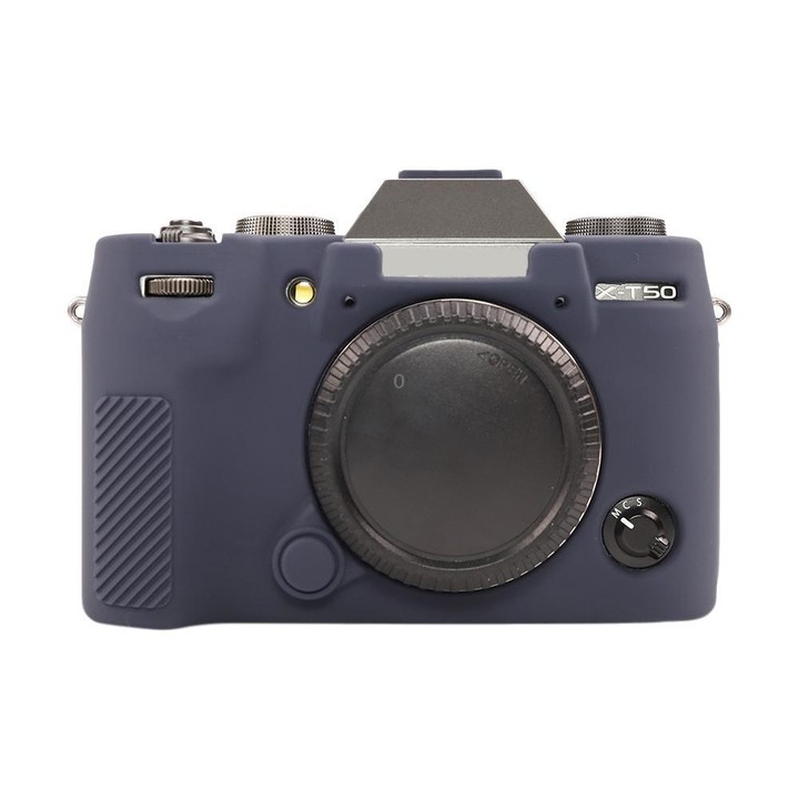 For FUJIFILM X-T50 Glossy Soft Silicone Protective Case(Blue)
