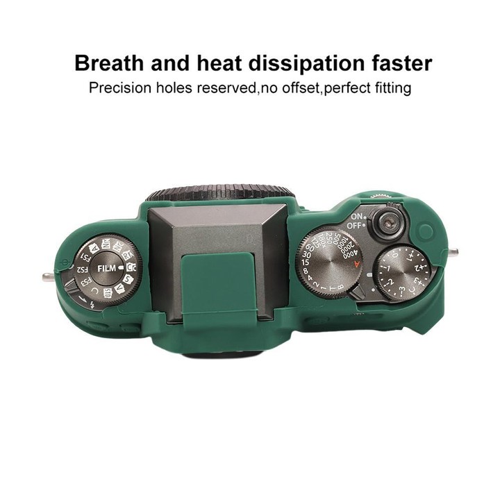 For FUJIFILM X-T50 Glossy Soft Silicone Protective Case(Green)