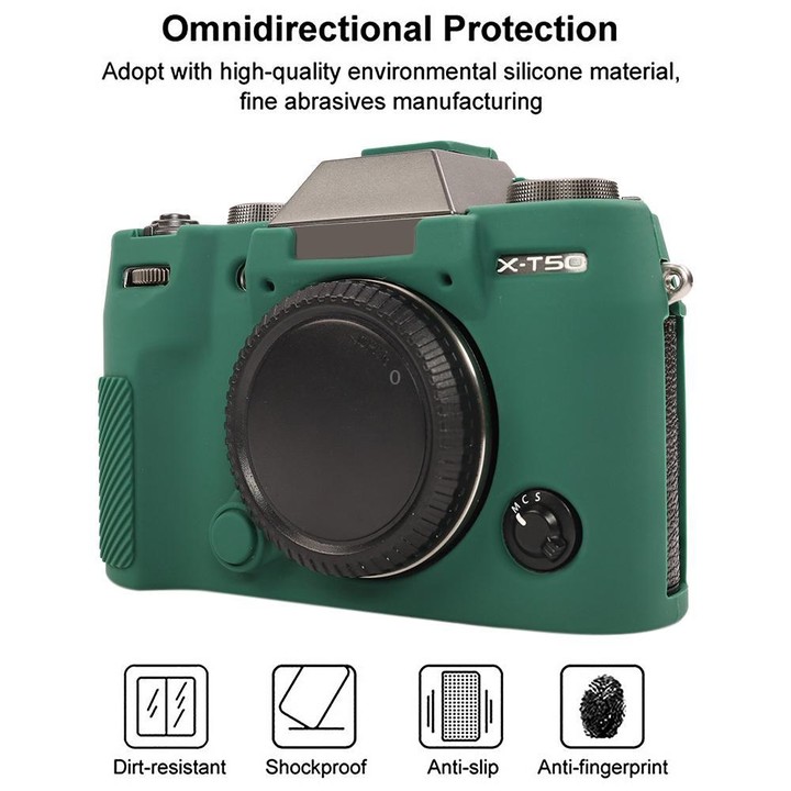 For FUJIFILM X-T50 Glossy Soft Silicone Protective Case(Green)