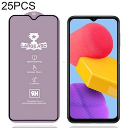 For Samsung Galaxy M13 4G 25pcs 9H 0.4mm High Aluminum Large Arc Tempered Glass Film