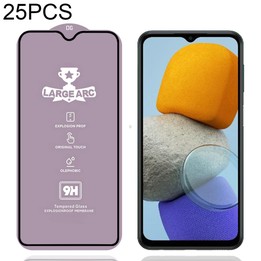 For Samsung Galaxy M23 25pcs 9H 0.4mm High Aluminum Large Arc Tempered Glass Film
