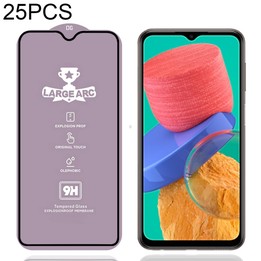 For Samsung Galaxy M33 5G 25pcs 9H 0.4mm High Aluminum Large Arc Tempered Glass Film