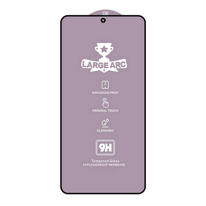 For Samsung Galaxy S23 5G 25pcs 9H 0.18mm High Aluminum Large Arc Tempered Glass Film, Support Fingerprint Unlocking