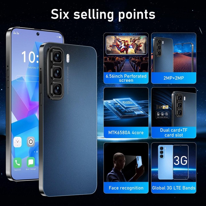 Hot 50 Pro / ZKU217, 2GB+16GB, 6.56 inch Android 8.1 MTK6580A Quad Core, Network: 3G, Dual SIM, Plug:EU Plug(Blue)