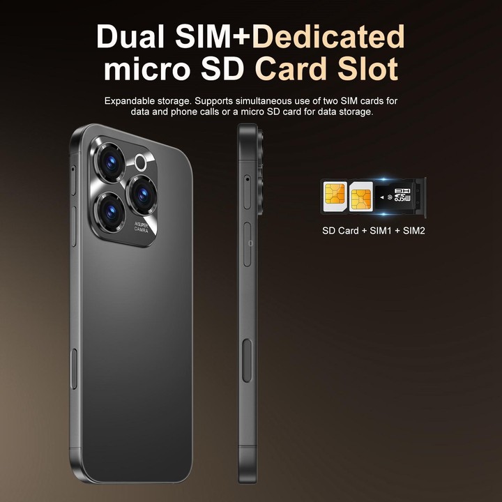A16 Max / PDA89, 4GB+64GB, 6.58 inch Android 10 MTK6739 Quad Core, Network: 4G, Dual SIM, Plug:AU Plug(Gold)