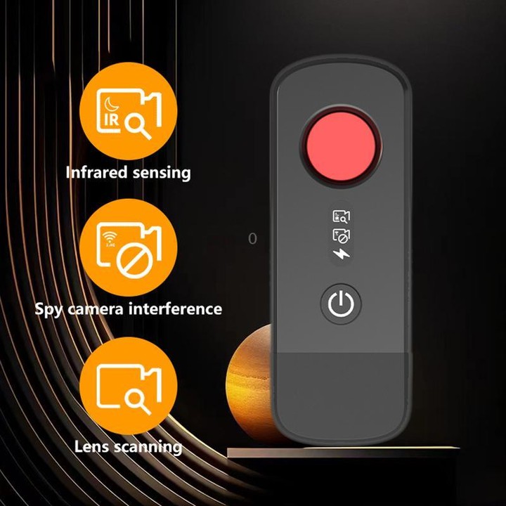 J58 Lens Detector Anti-sneak Peek Infrared Scanning Jammer(Black)