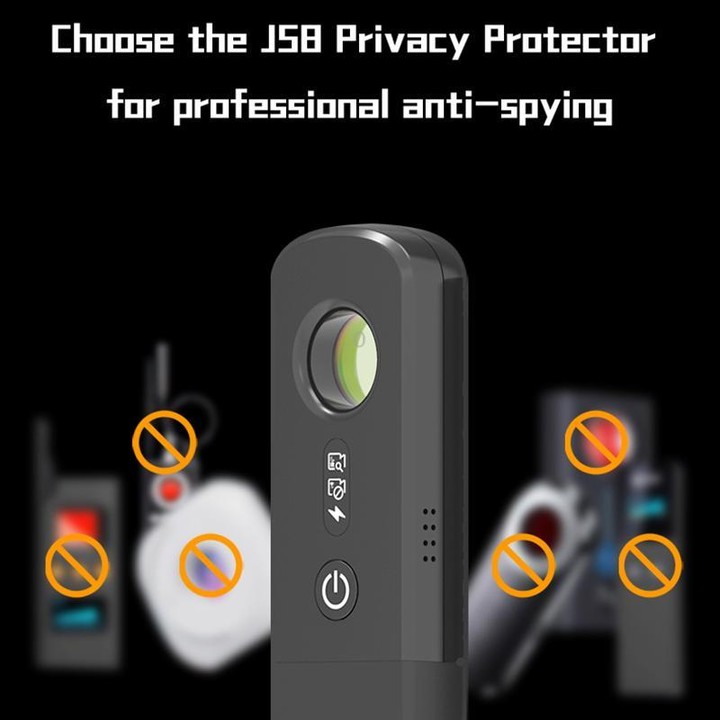 J58 Lens Detector Anti-sneak Peek Infrared Scanning Jammer(Black)