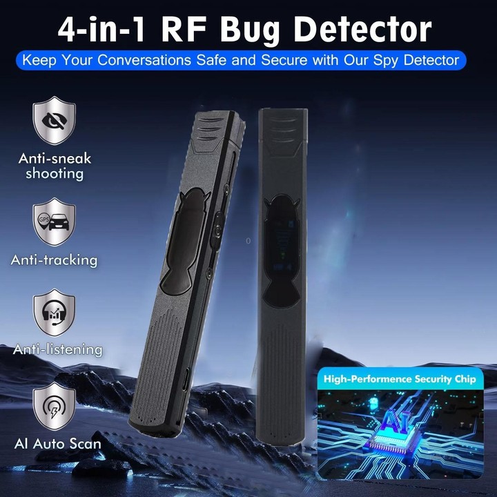 M008 4 in 1 Multi-function Laser Detector Anti-sneak Peek Anti-monitoring Camera Detector(Black)