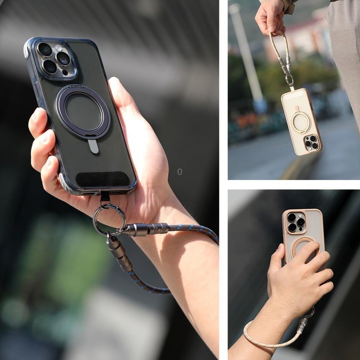 ROCK R15 Type-C to Type-C 60W Phone Lanyard Fast Charging Zinc Alloy Data Cable, Length:30cm(Black)