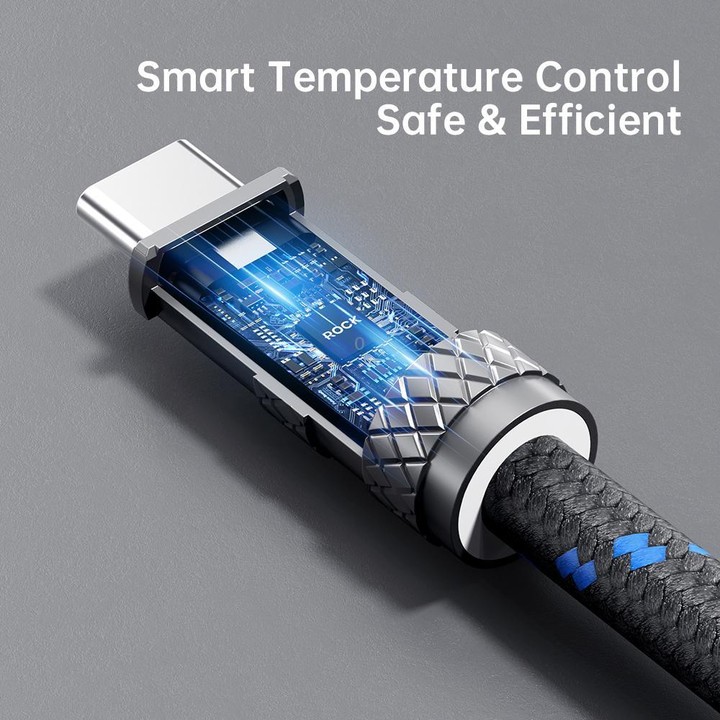 ROCK R15 Type-C to Type-C 60W Phone Lanyard Fast Charging Zinc Alloy Data Cable, Length:30cm(Black)