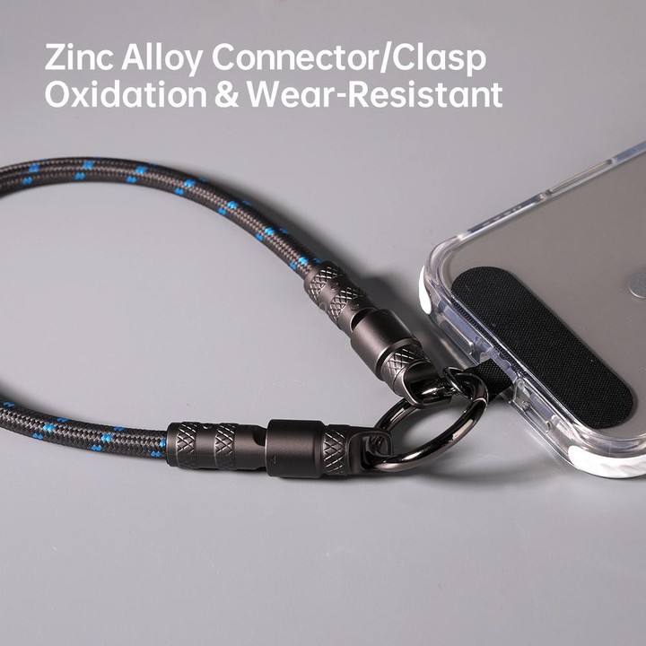 ROCK R15 Type-C to Type-C 60W Phone Lanyard Fast Charging Zinc Alloy Data Cable, Length:30cm(Black)