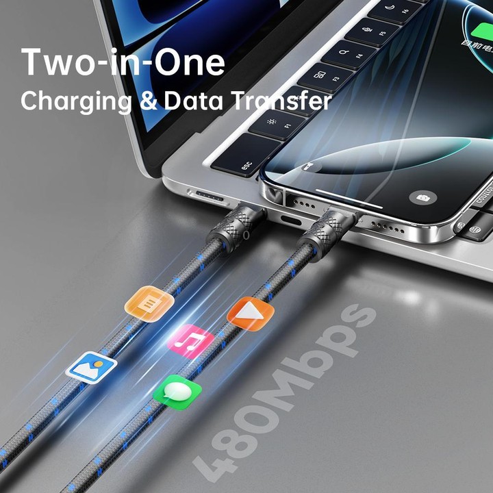 ROCK R15 Type-C to Type-C 60W Phone Lanyard Fast Charging Zinc Alloy Data Cable, Length:30cm(Black)
