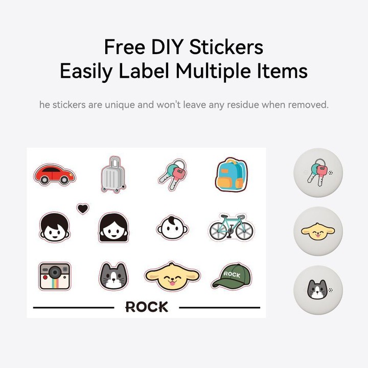 ROCK Tag Wireless Smart Tracker Positioning Anti-lost Device(Beige)