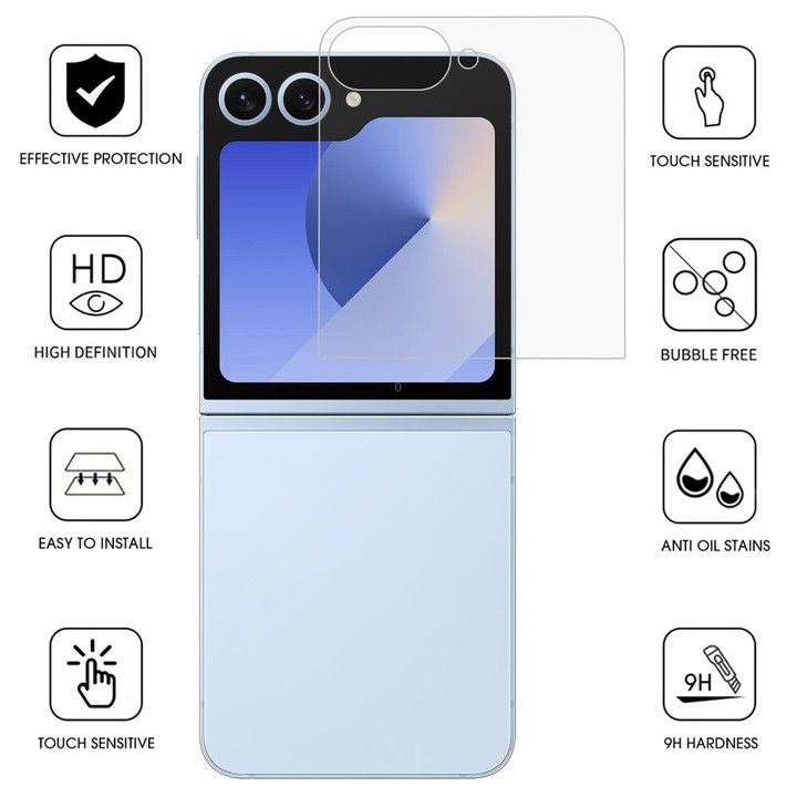 For Samsung Galaxy Z Flip7 5G Back Screen Transparent High Aluminum Screen Protector