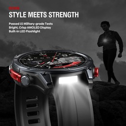 Zeblaze Stratos 4 Rugged Outdoor GPS Smart Watch 1.43 inch Screen 5 ATM & IP69K(Orange)