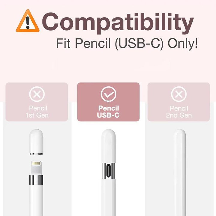 For Apple Pencil USB-C Retractable Silicone Protective Stylus Pen Case(White)