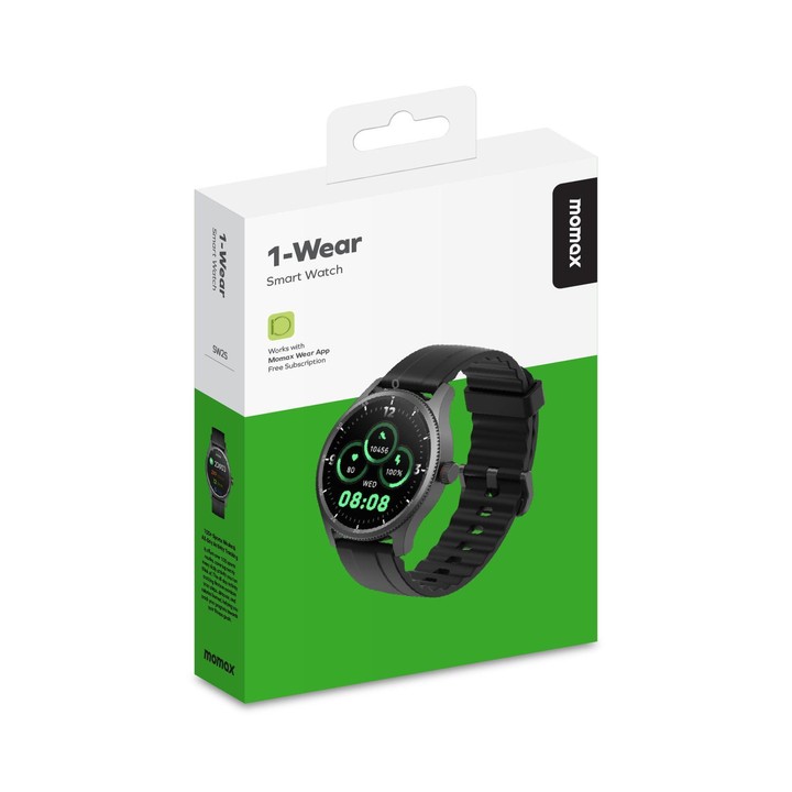 MOMAX SW2S 1.38 inch Screen IP68 Waterproof Smart Sports Watch(Black)