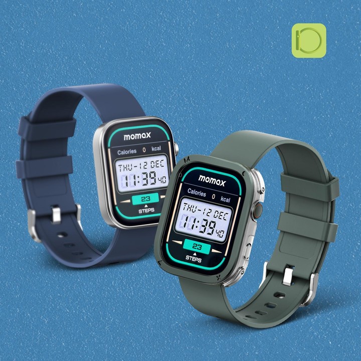 MOMAX SW3S 1.99 inch Screen 3ATM Waterproof Smart Sports Watch(Green)