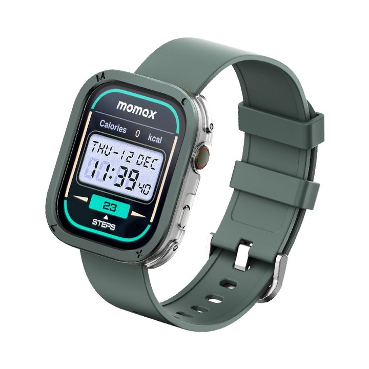 MOMAX SW3S 1.99 inch Screen 3ATM Waterproof Smart Sports Watch(Green)