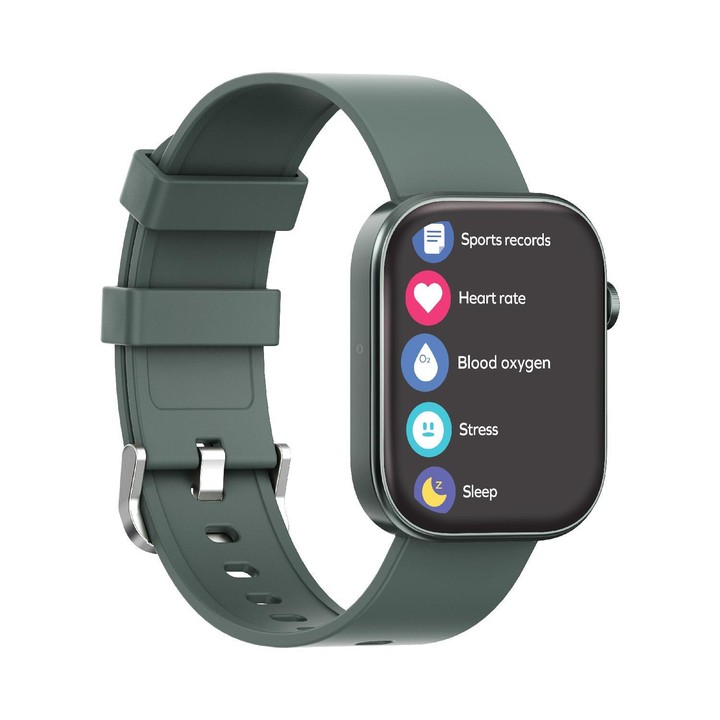 MOMAX SW3S 1.99 inch Screen 3ATM Waterproof Smart Sports Watch(Green)