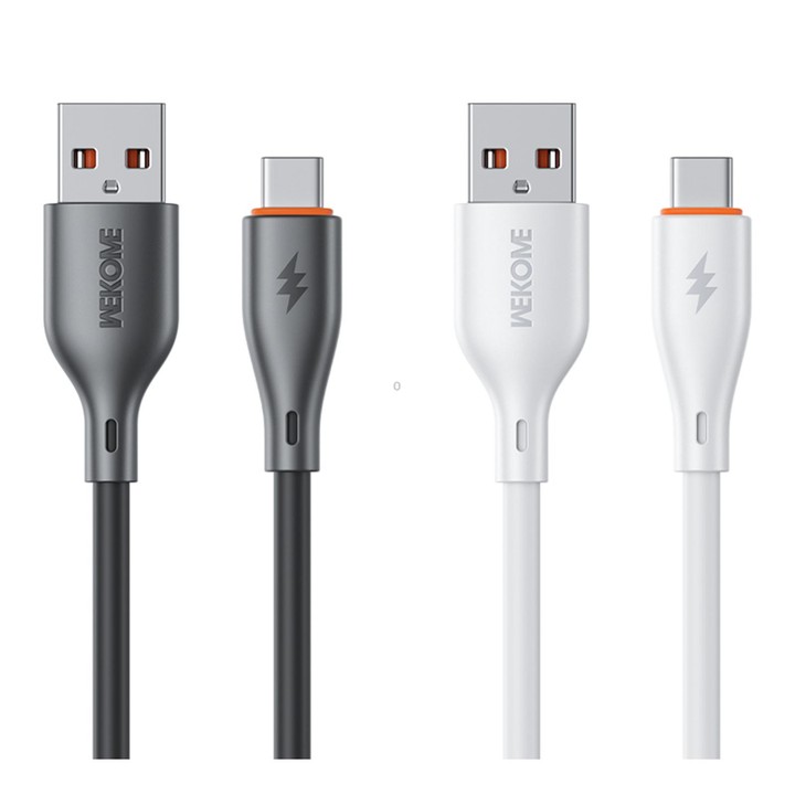 WK WDC-67a Kinkong 1m 66W PVC Data Cable, Interface:USB to Type-C(White)