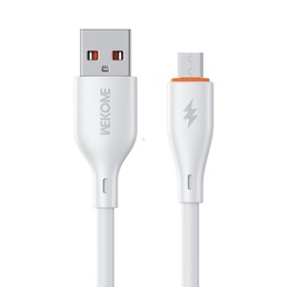 WK WDC-67m Kinkong 1m 12W PVC Data Cable, Interface:USB to Micro(White)