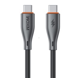 WK WDC-68 Kinkong Flash Series 1m 65W PVC Fast Charging Data Cable, Interface:Type-C to Type-C(Black)