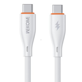 WK WDC-68 Kinkong Flash Series 1m 65W PVC Fast Charging Data Cable, Interface:Type-C to Type-C(White)