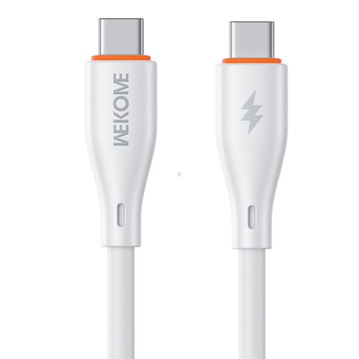 WK WDC-68 Kinkong Flash Series 1m 65W PVC Fast Charging Data Cable, Interface:Type-C to Type-C(White)