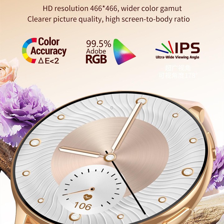 CY29 1.32 inch AMOLED Screen Female Smart Watch Supports COFIT APP(Silver)