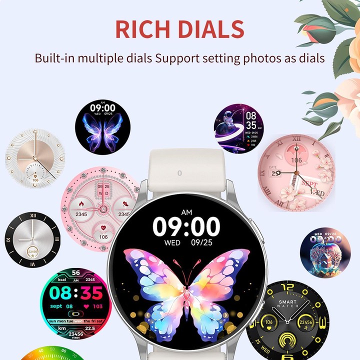 CY29 1.32 inch AMOLED Screen Female Smart Watch Supports COFIT APP(Silver)