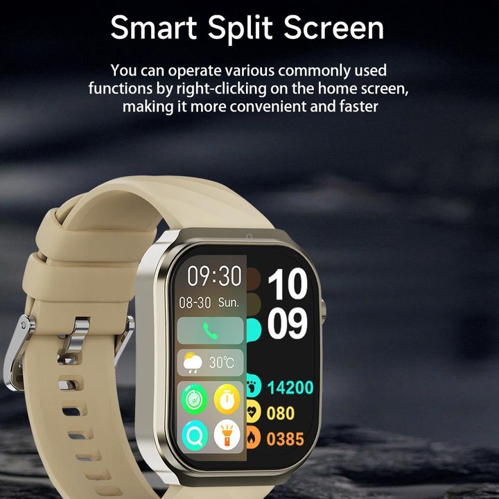 U13 2.2 inch IPS Curved Screen Smart Watch Supports BT Call(Black)