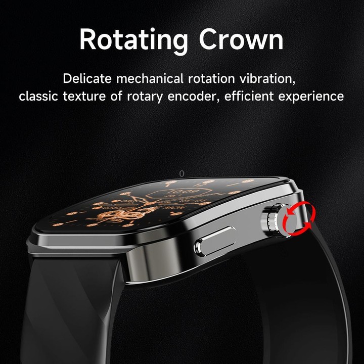 U13 2.2 inch IPS Curved Screen Smart Watch Supports BT Call(Black)