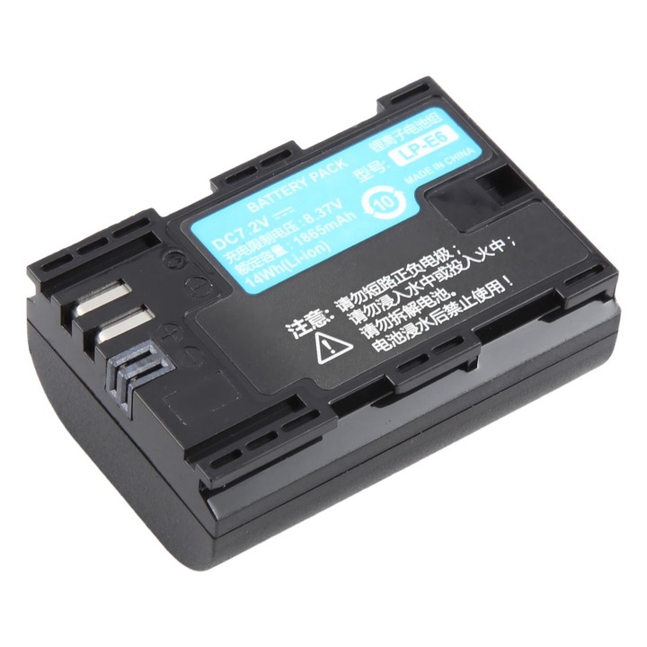 LP-E6 1865mAh Battery For Canon 5D2 / 5D3 / 6D / 6D II / 7D2 / 70D / 80D / 90D